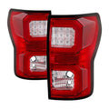 Spyder 07-13 Toyota Tundra V2 Light Bar LED Tail Lights - Red Clear ALT-YD-TTU07V2-LB-RC 5085450