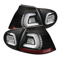 Spyder Volkswagen Golf V 06-09 LED TURN SIGNAL LED Tail Lights Black ALT-YD-VG03-LED-BK 5073792