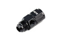 HPS Performance Products AN Male to Female Fuel Pressure Gauge Adapter with 1/8" NPT Female Port, Aluminum, Black