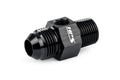 HPS Performance Products AN Male to NPT Male Adapter with 1/8" NPT Female Port, Aluminum, Black