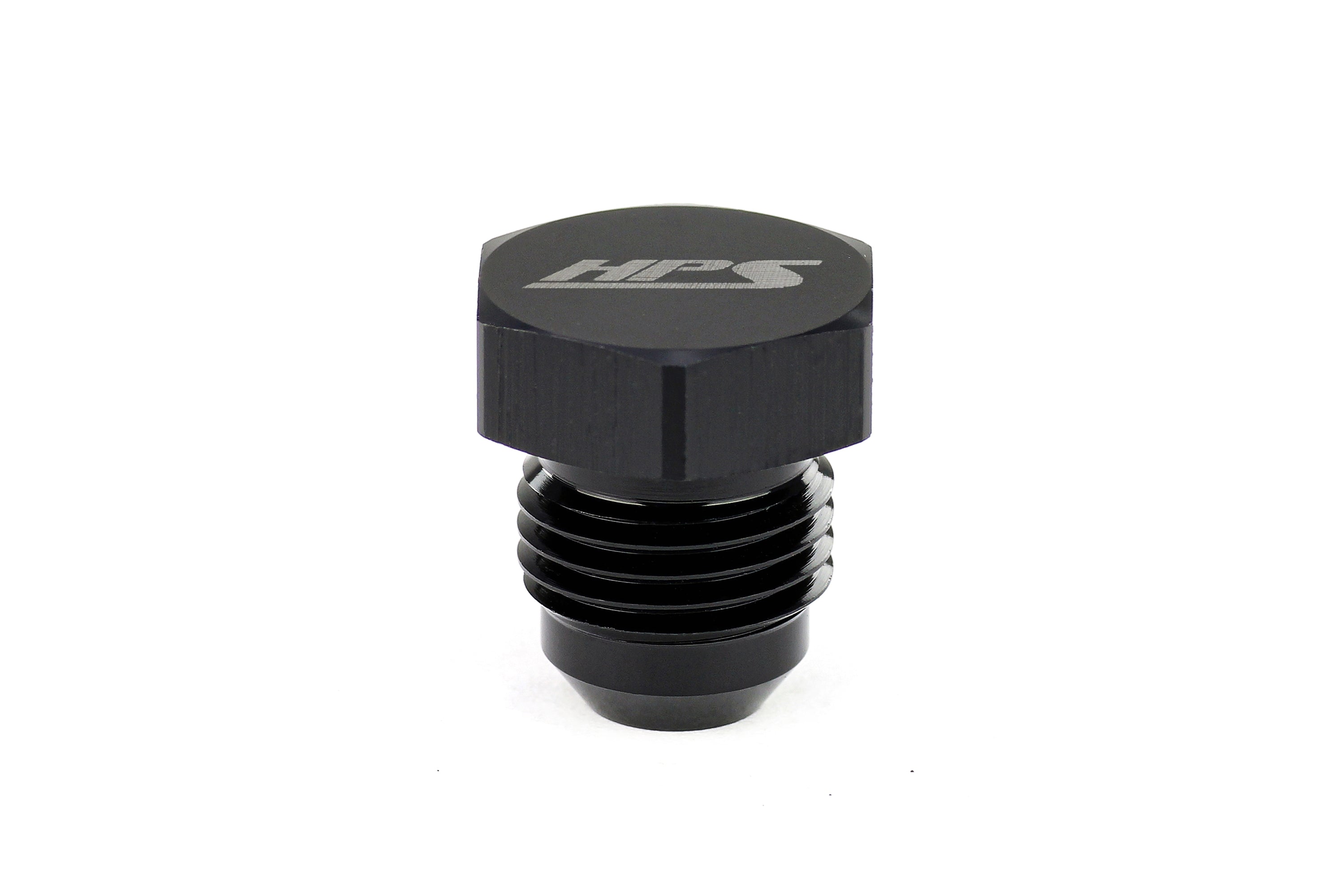 HPS Performance Products AN Fittings Plug, Aluminum, Black