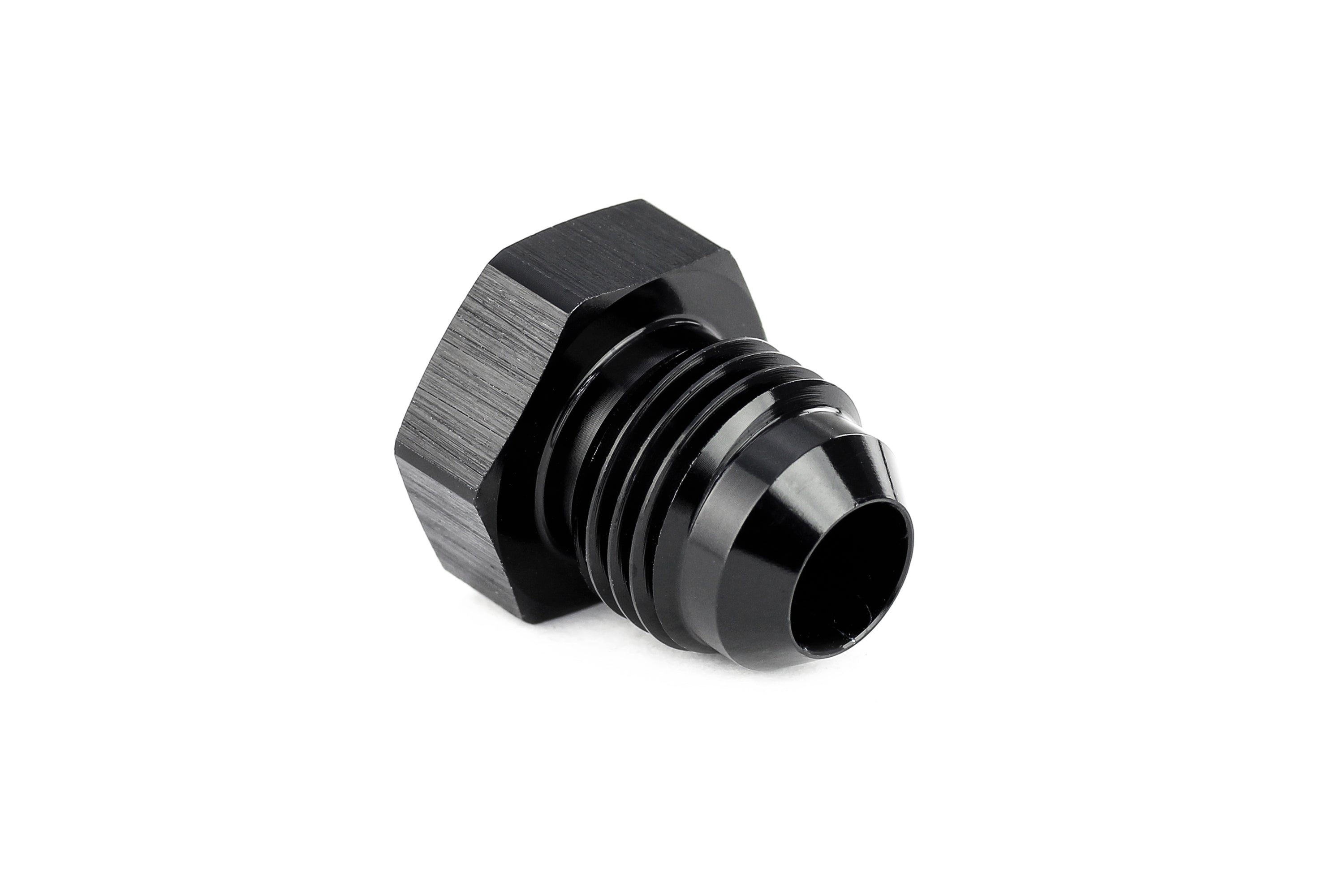 HPS Performance Products AN Fittings Plug, Aluminum, Black