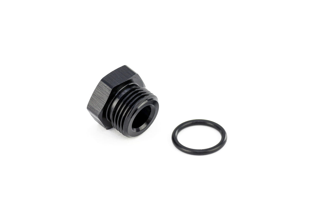 HPS Performance Products AN Fittings Plug, Aluminum, Black