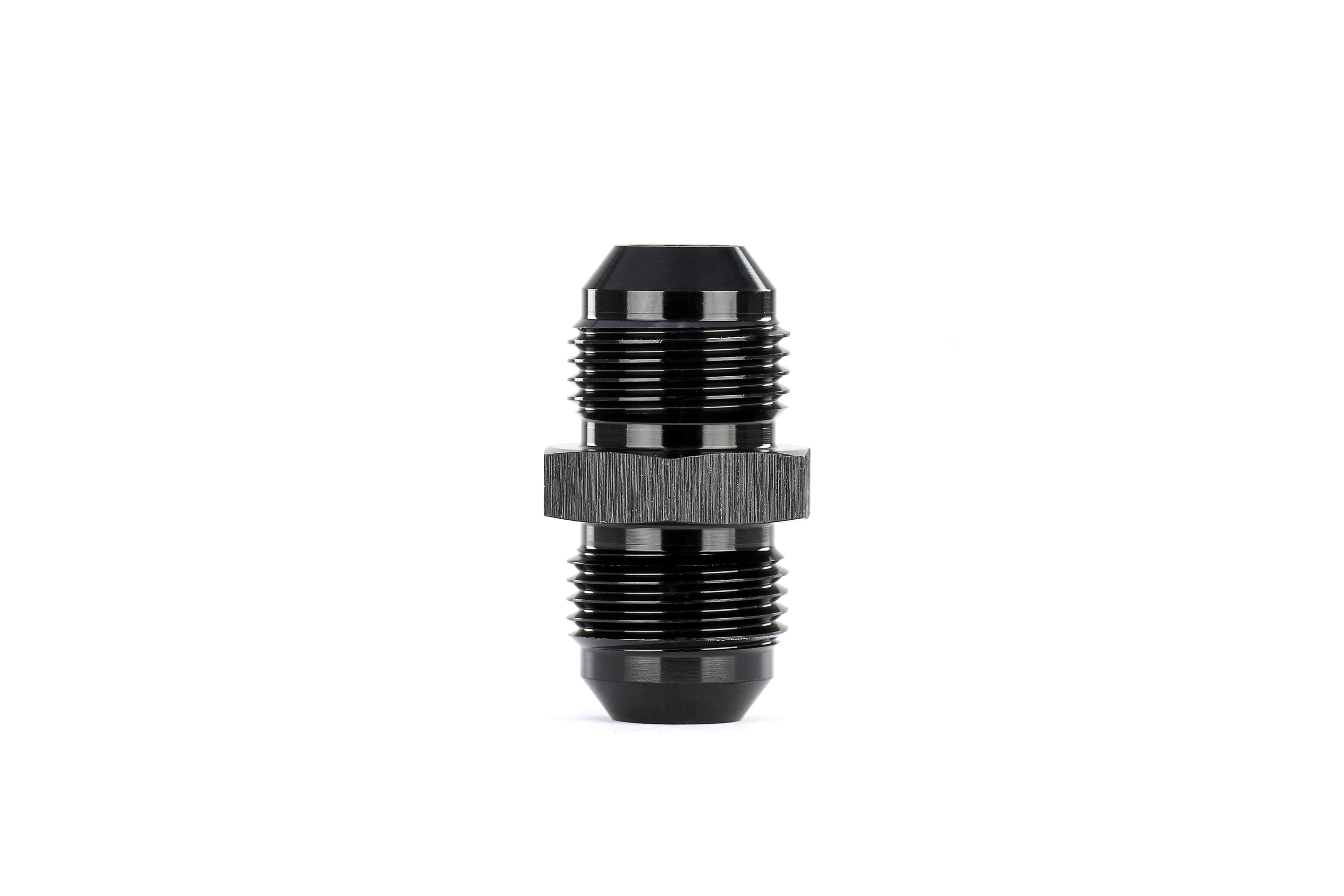 HPS Performance Products AN Male to Male Union Adapter, Aluminum, Black