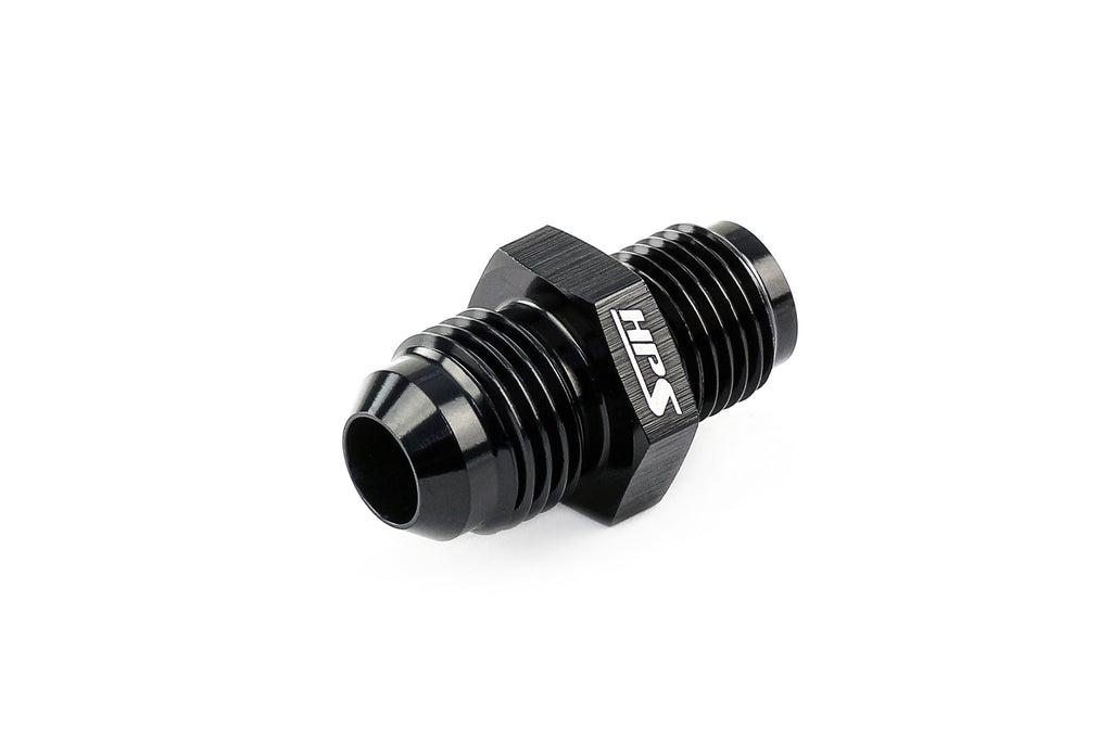 HPS Performance Products AN Male to Inverted Flare Male Power Steering Adapter, Aluminum, Black