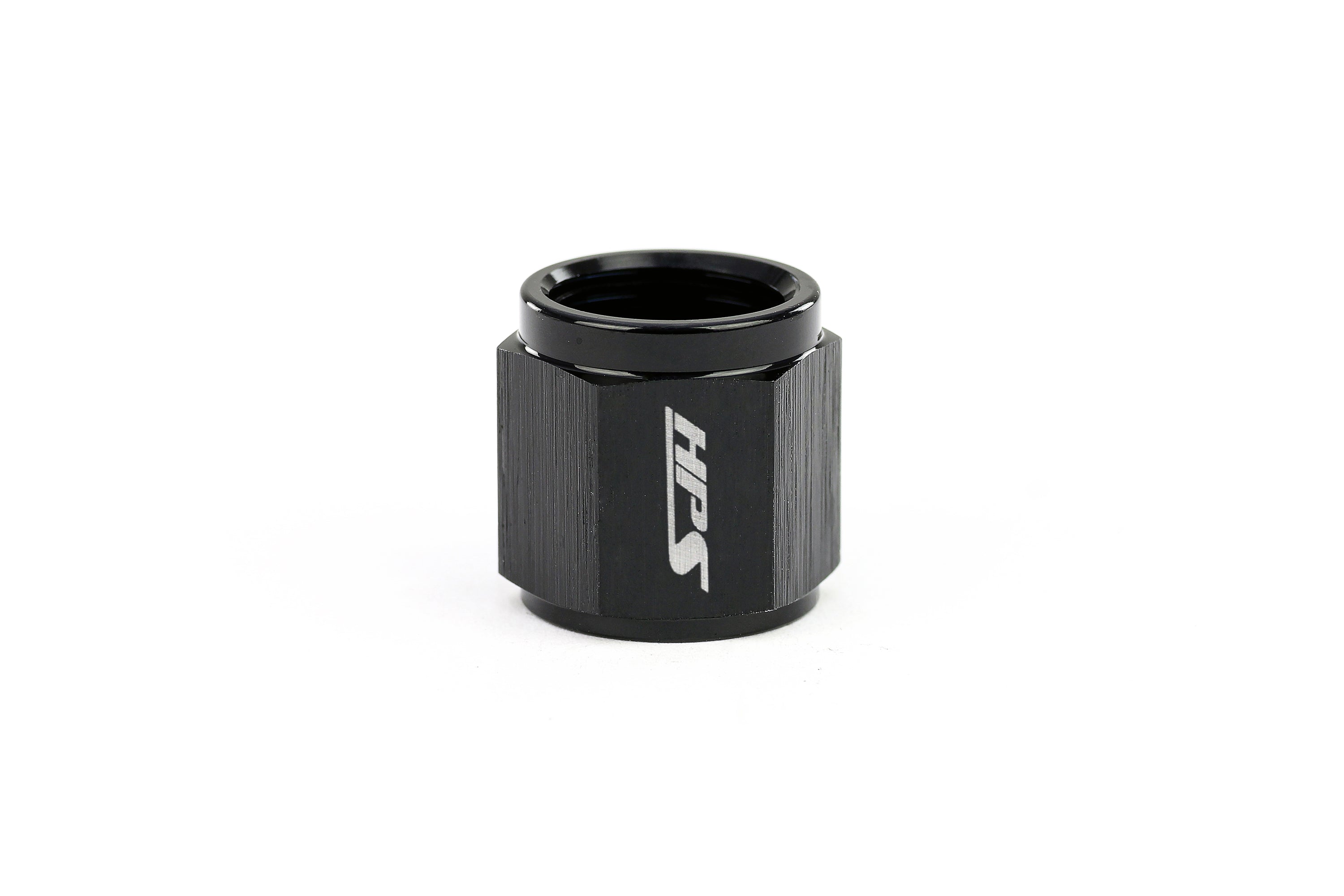 HPS Performance Products Hard Line AN Tube Nut, Aluminum, Black