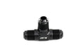 HPS Performance Products AN Male to Male 3-Way Tee Adapter, Aluminum, Black