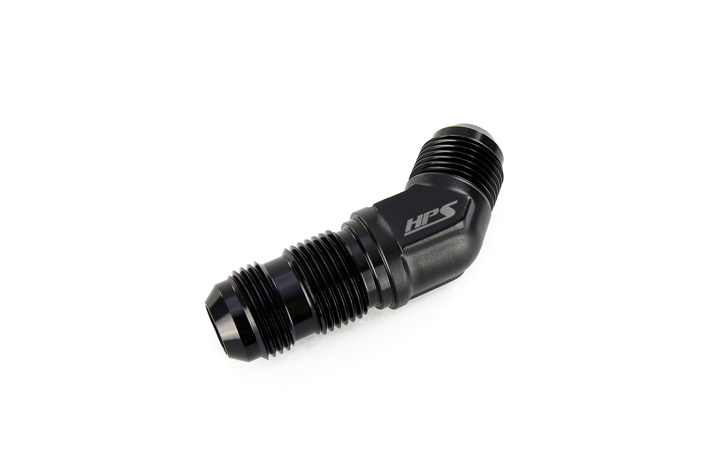 HPS Performance Products AN Male to Male Bulkhead Adapter, Aluminum, Black