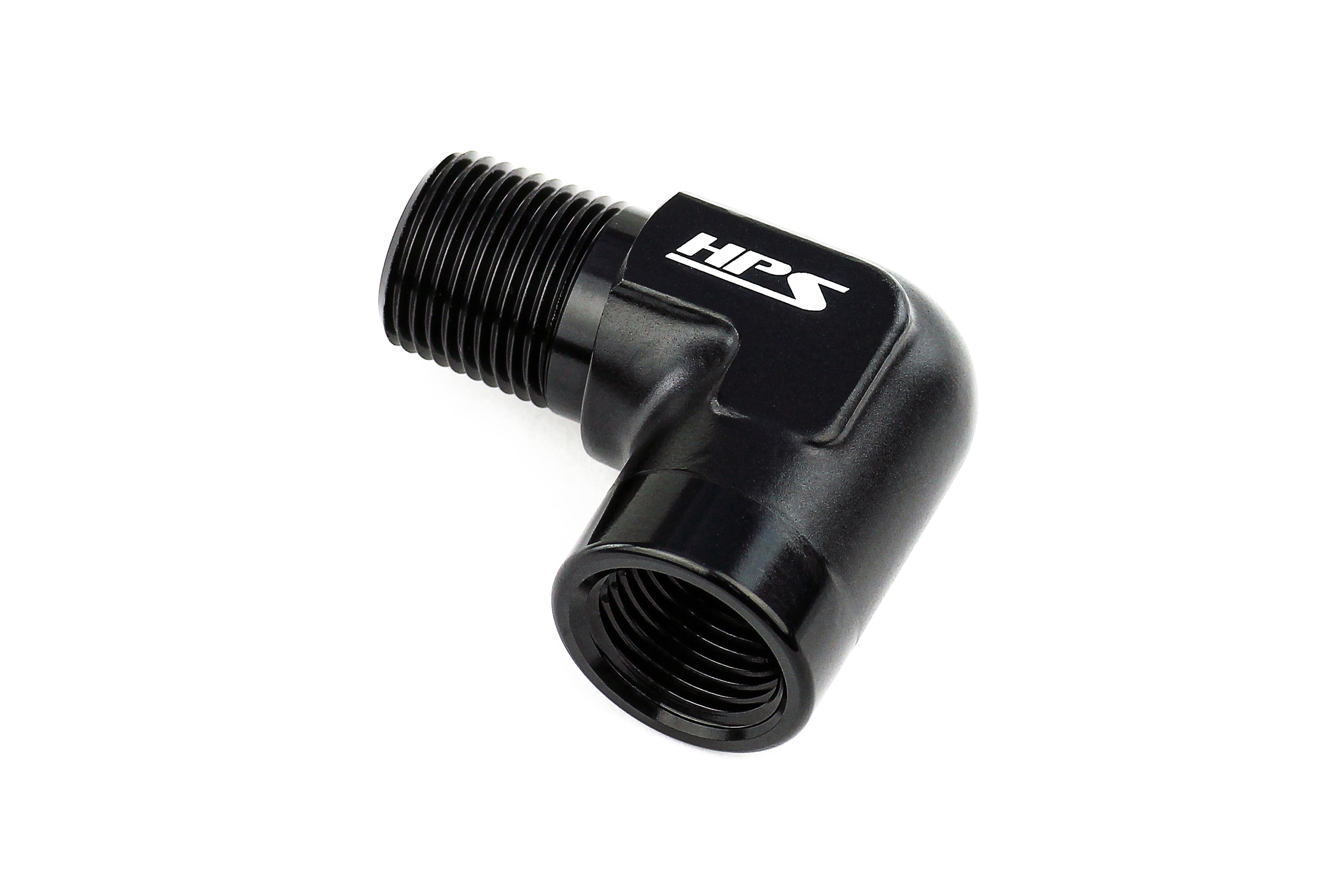 HPS Performance Products NPT Male To NPT Female Adapter, Aluminum, Black