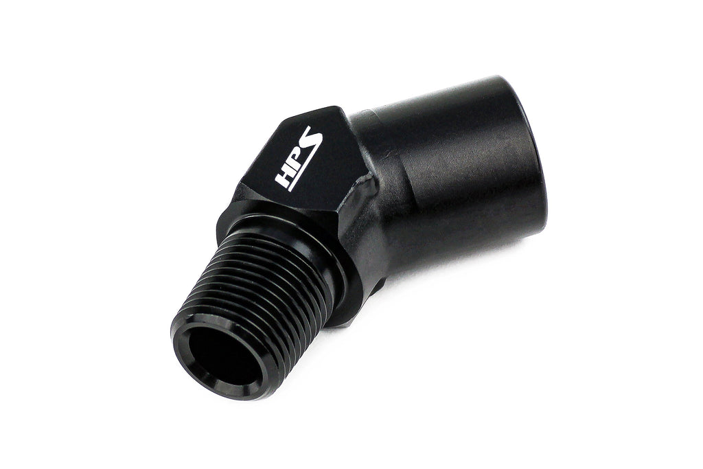 HPS Performance Products NPT Male To NPT Female Adapter, Aluminum, Black