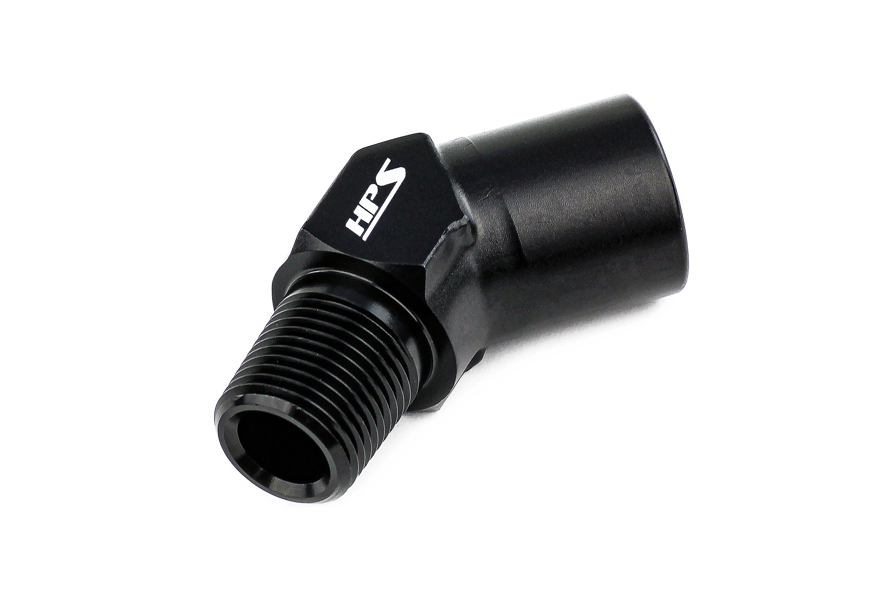 HPS Performance Products NPT Male To NPT Female Adapter, Aluminum, Black