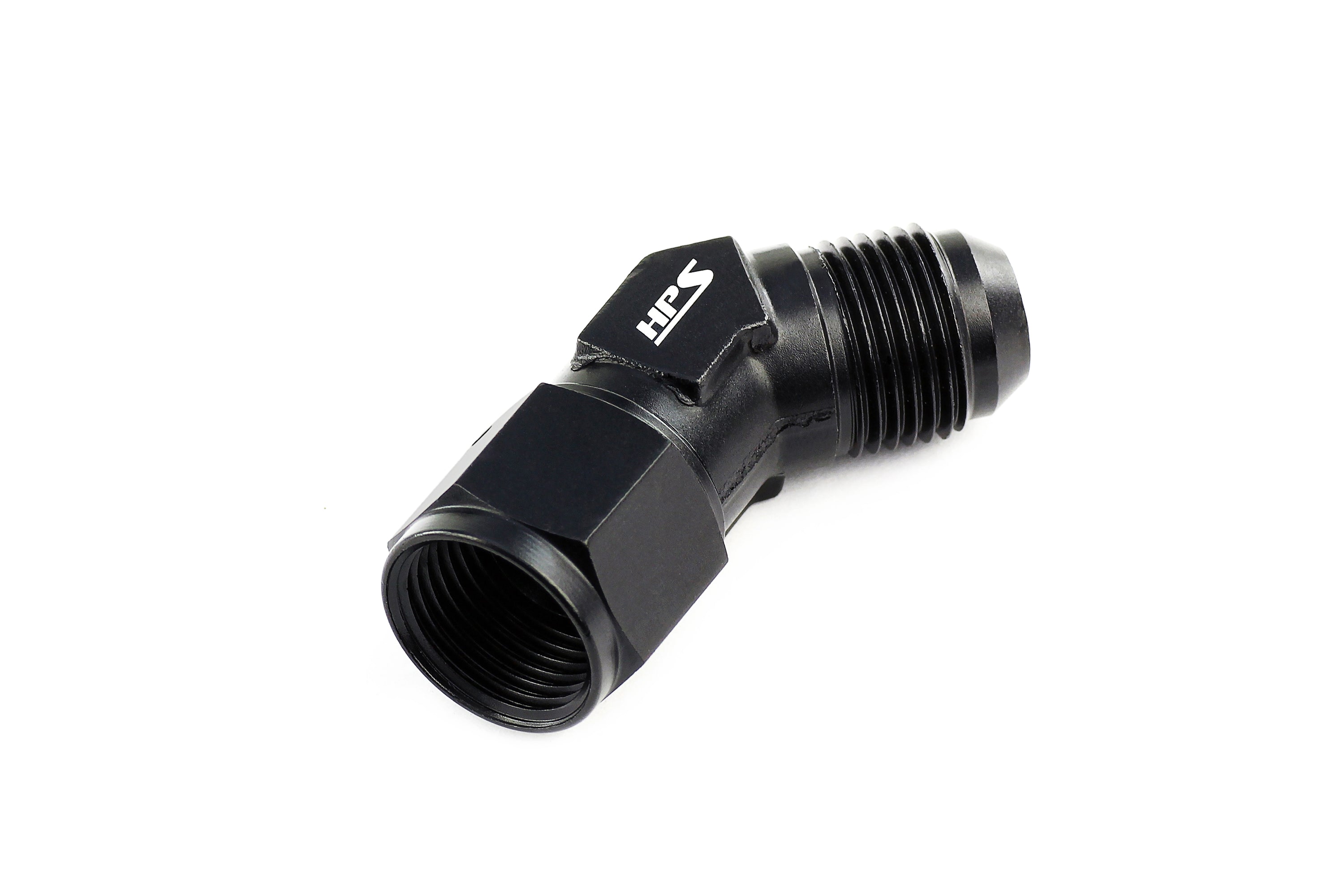 HPS Performance Products AN Male to Female Swivel Adapter, Aluminum, Black