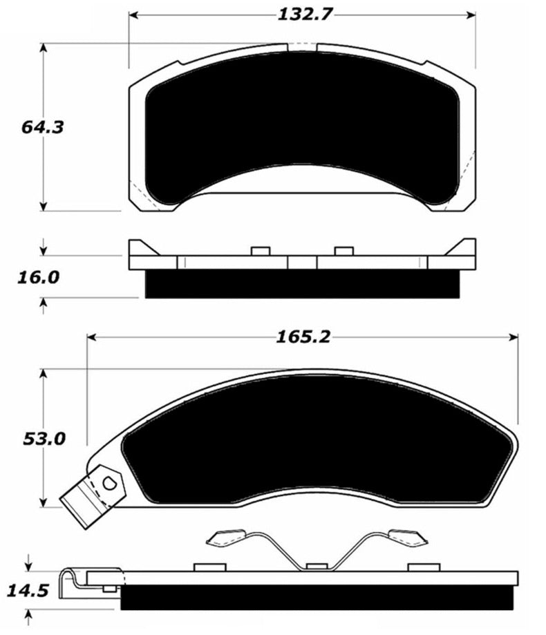 Porterfield Brake Pads for 1980 FORD THUNDERBIRD