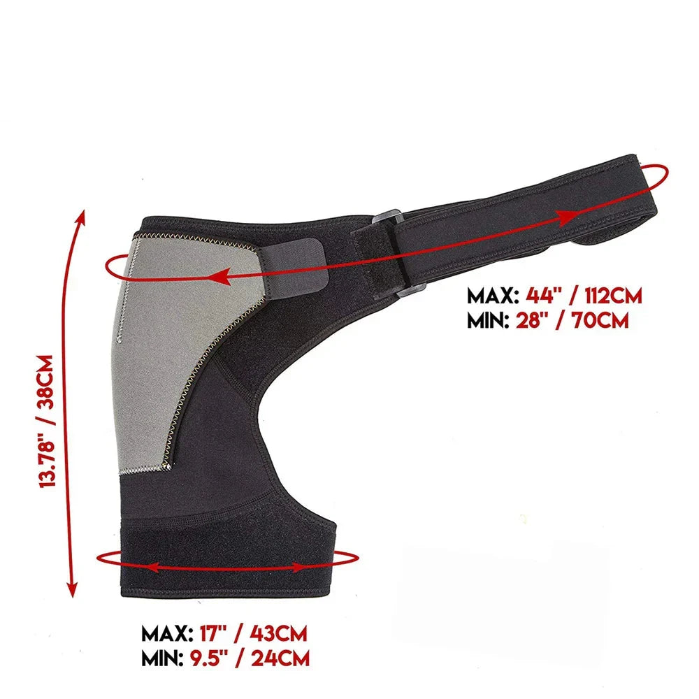 Adjustable Neoprene Shoulder Support Brace Compression Strap Black