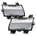 Spyder Jeep Wrangler 2018-2019 (LED Model Only) LED Front Bumper Lights - Sequential Signal - Chrome 5086792