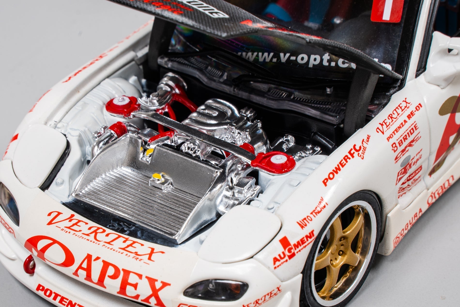 APEXi A'PEXi - RX-7 FD3S APEX D1GP Project - AUTO PRO SHOP 1/24 Scale Die Cast Metal
