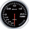 DEFI Advance BF White 60mm 2 Bar Boost Gauge (Metric)