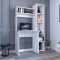 Versalles Writing Desk, Two Superior Shelves, Five Cubbies - White