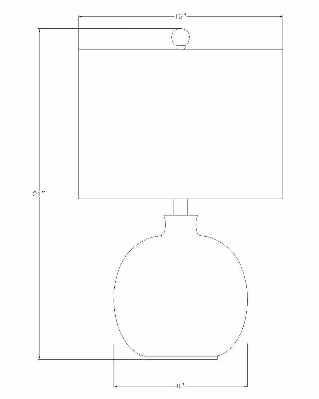 Enetai Glass White Table Lamp