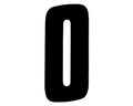 Factory Effex Black "0" 3 pcs. 7" Factory Numbers