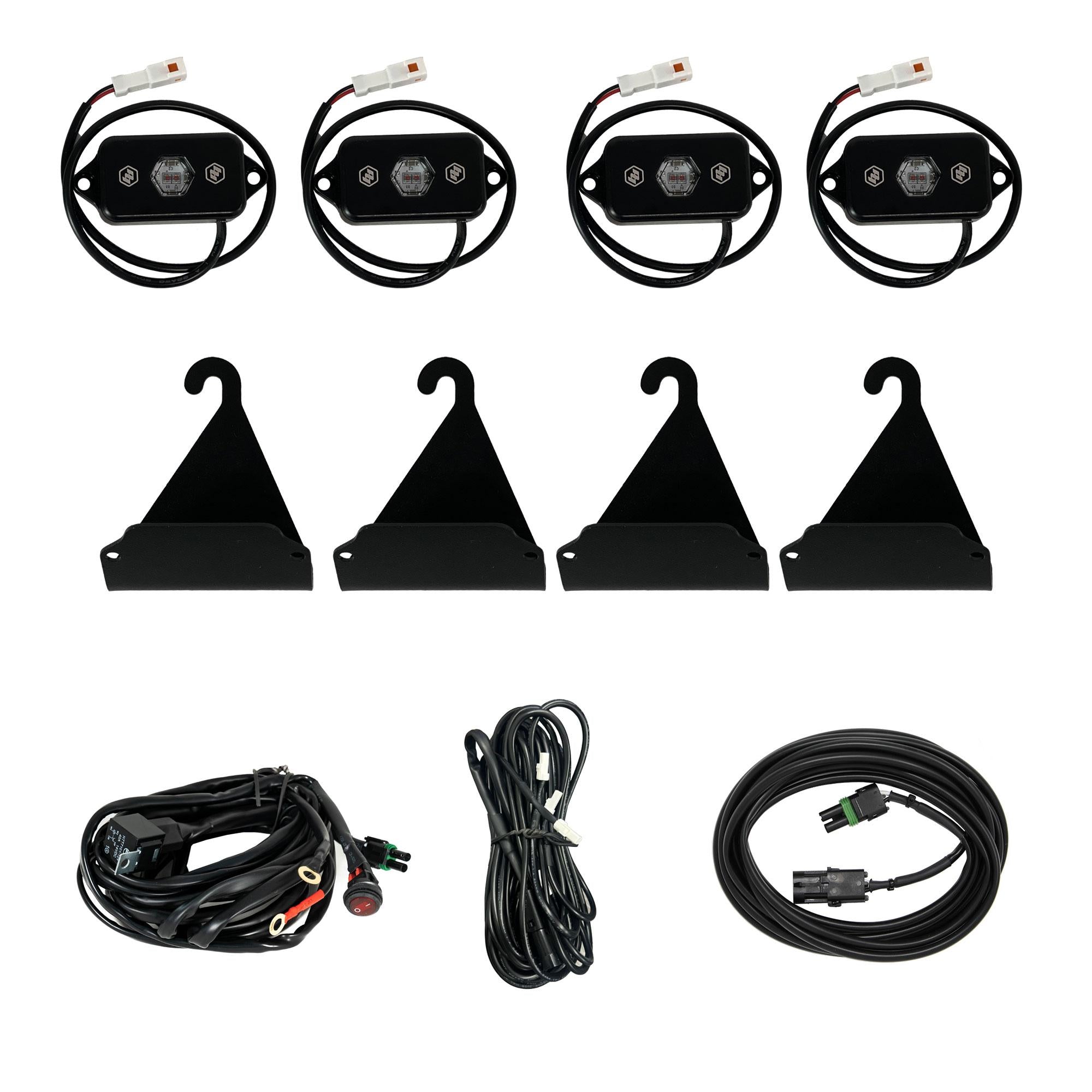 Baja Designs 05-24 Toyota Tacoma / 07-24 Toyota Tundra Bed Rail Cargo Light Kit - Red 398062