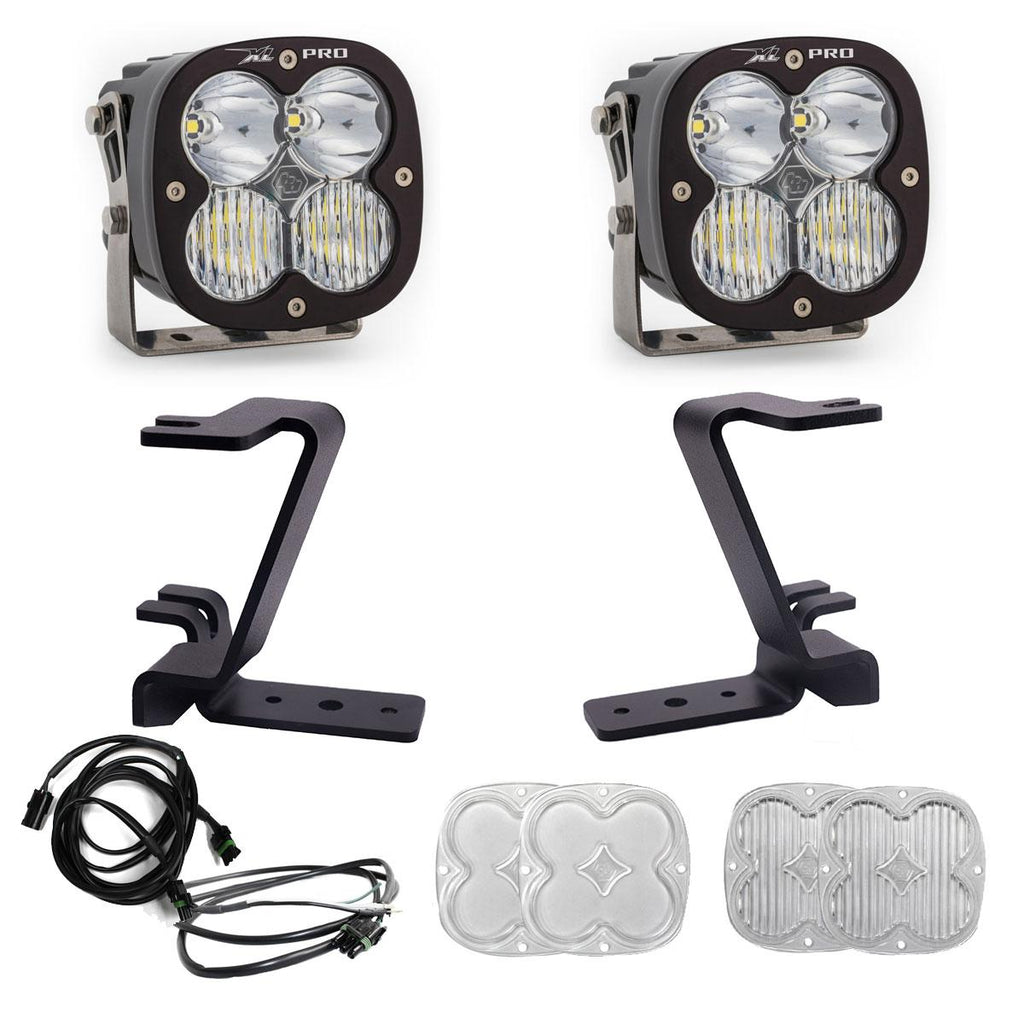 Baja Designs 2023+ Ford F-250/350 Super Duty XL Pro A-Pillar LED light Kit w/ Upfitter Harness 448211UP