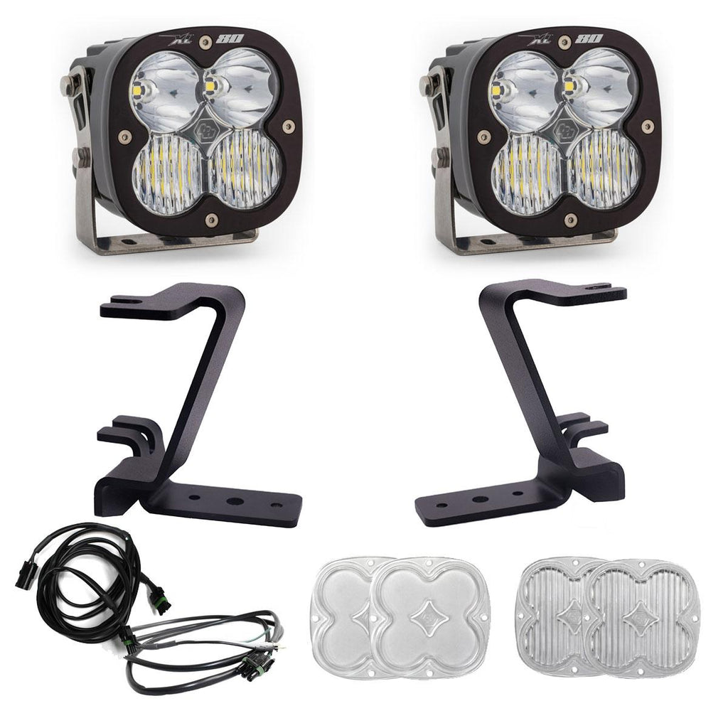 Baja Designs 2023+ Ford F250/F350 Super Duty XL80 Drive/Combo A-Pillar Kit - White 448212UP