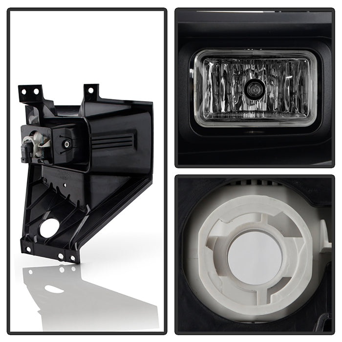 SPYDER 17-19 Ford F2540/F350 SD OEM Style LED Fog Lights w/Switch - Clear (FL-FF25017-C) 9051098