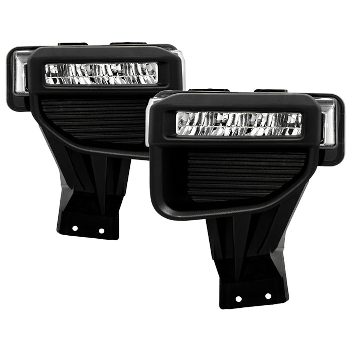 SPYDER 20-22 Ford F250/F350 Super Duty OEM Full LED Fog Lights W/ Switch - Clear 9051135