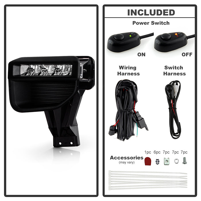 SPYDER 20-22 Ford F250/F350 Super Duty OEM Full LED Fog Lights W/ Switch - Clear 9051135