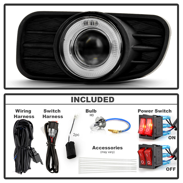 Spyder Jeep Grand Cherokee 99-04 Halo Projector Fog Lights w/Switch Clear FL-P-JGC99-HL 5021496