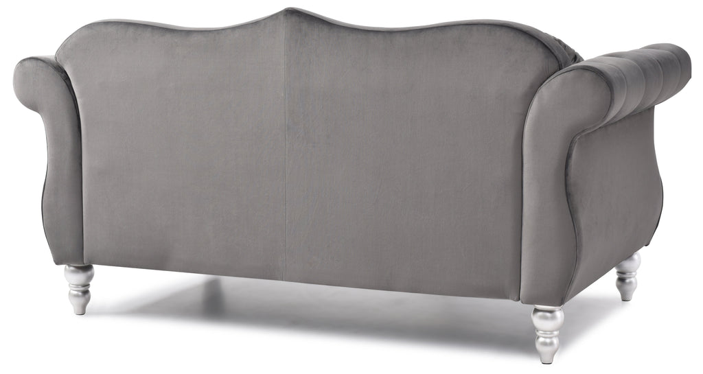 Cozy Transitional Flared Arm Loveseat