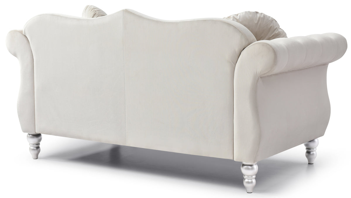 Elegant Flared Arm Loveseat