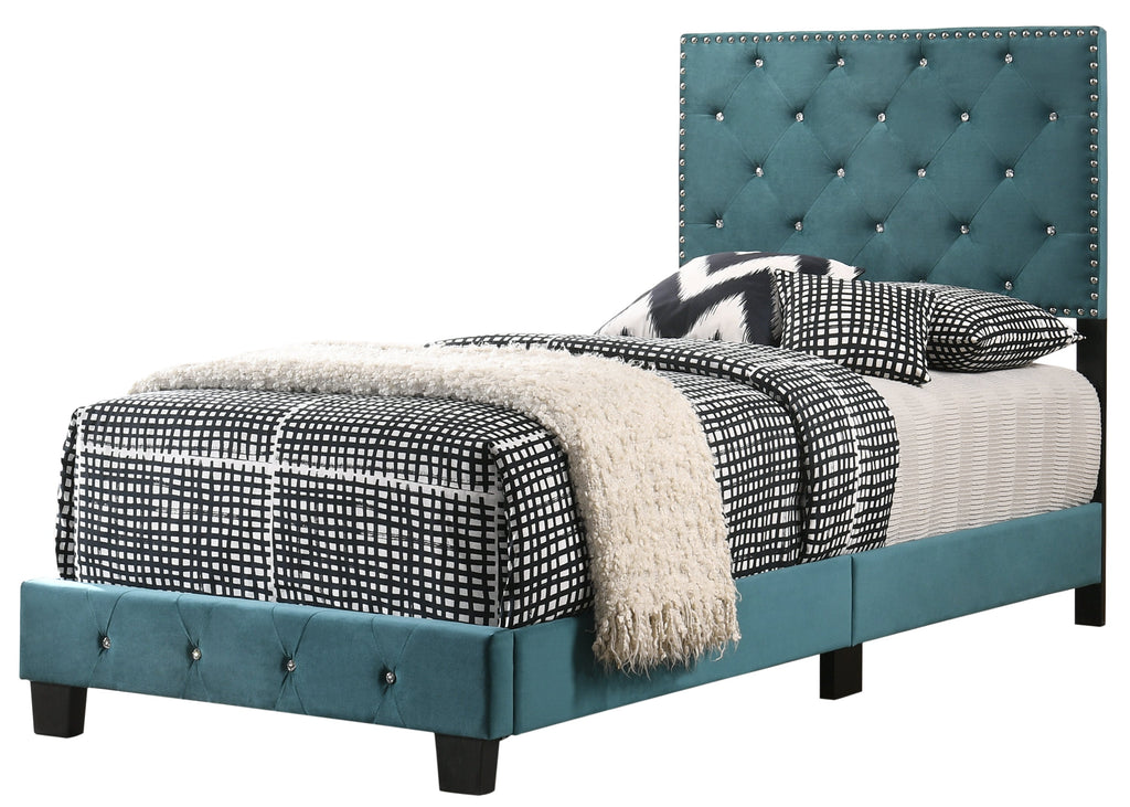 Charming Twin Bed In Refreshing Hue