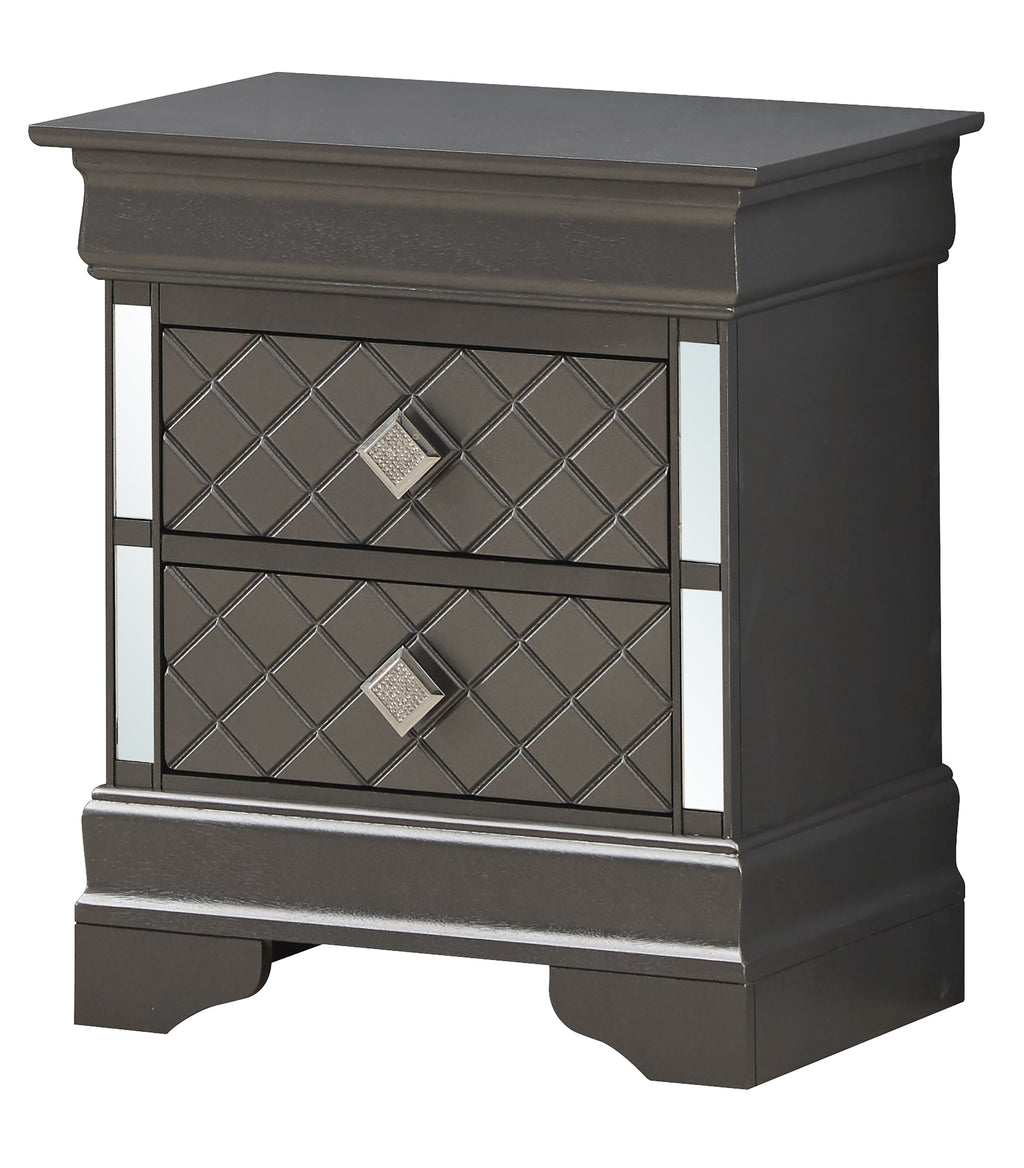 Chic Metallic Nightstand