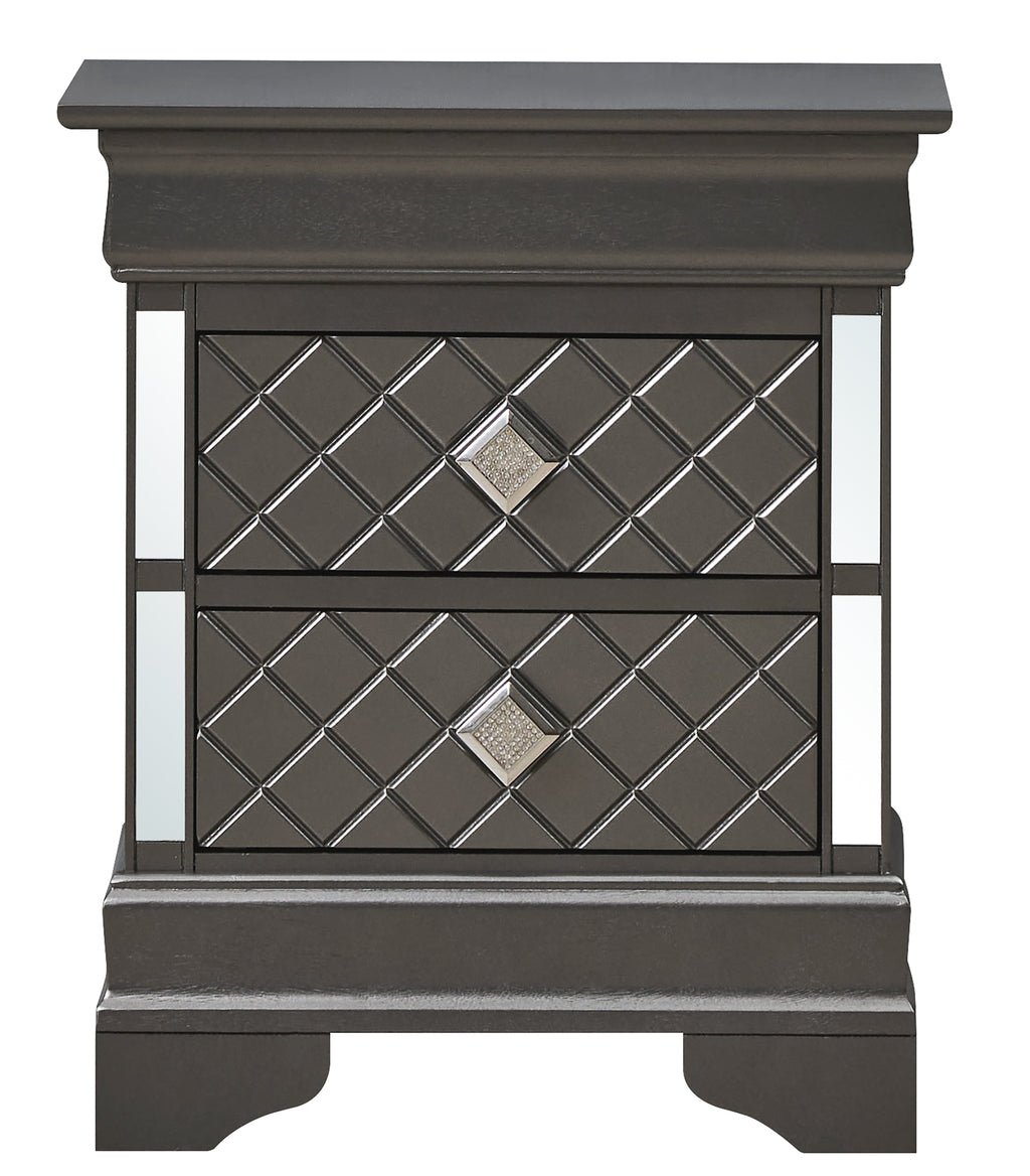 Chic Metallic Nightstand