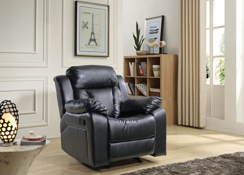 Elegant Padded Arm Recliner