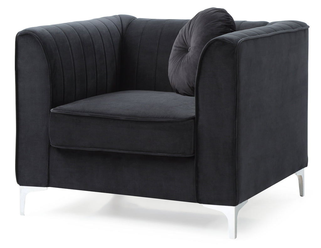 Sleek Modern Sloped Armchair