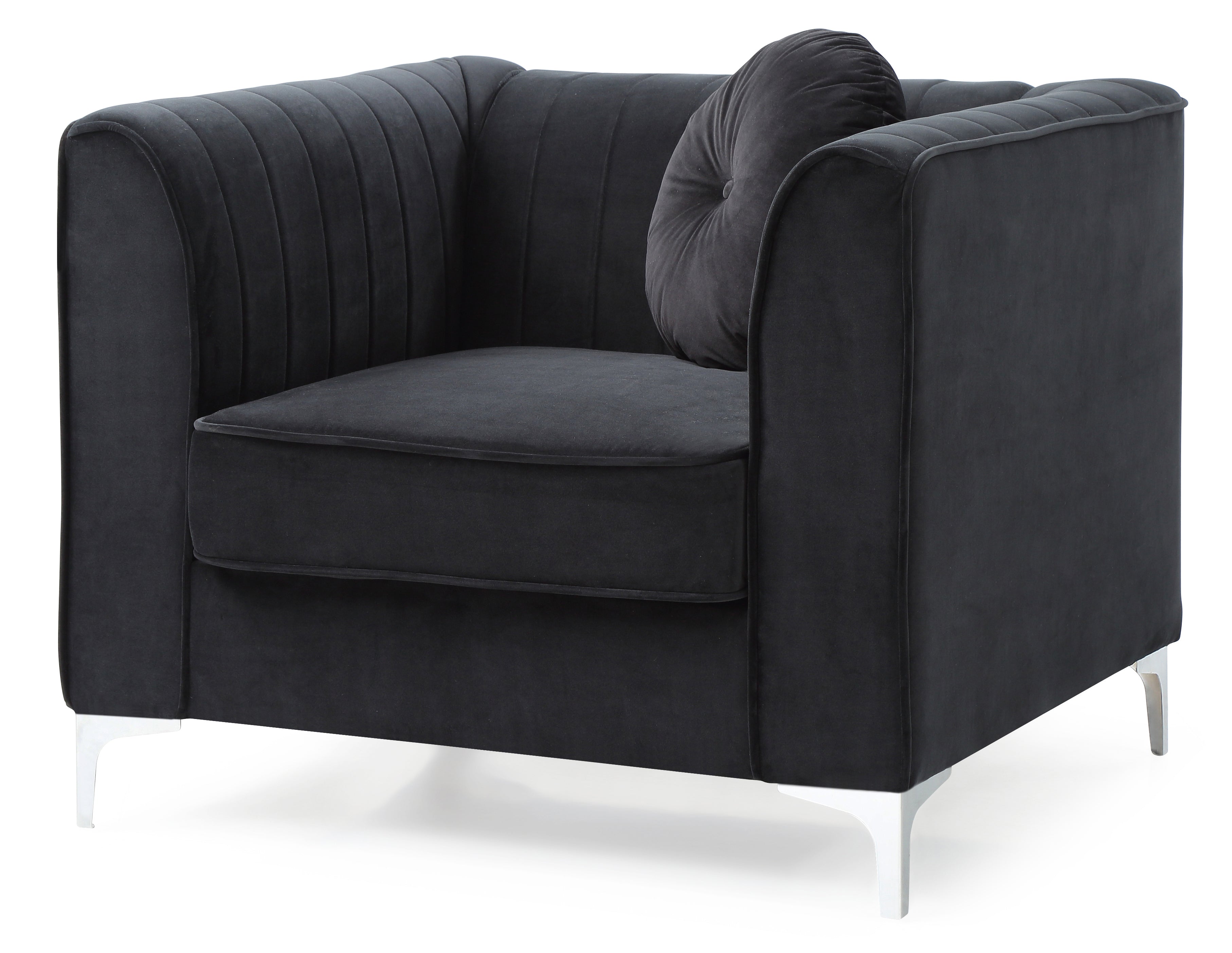 Sleek Modern Sloped Armchair