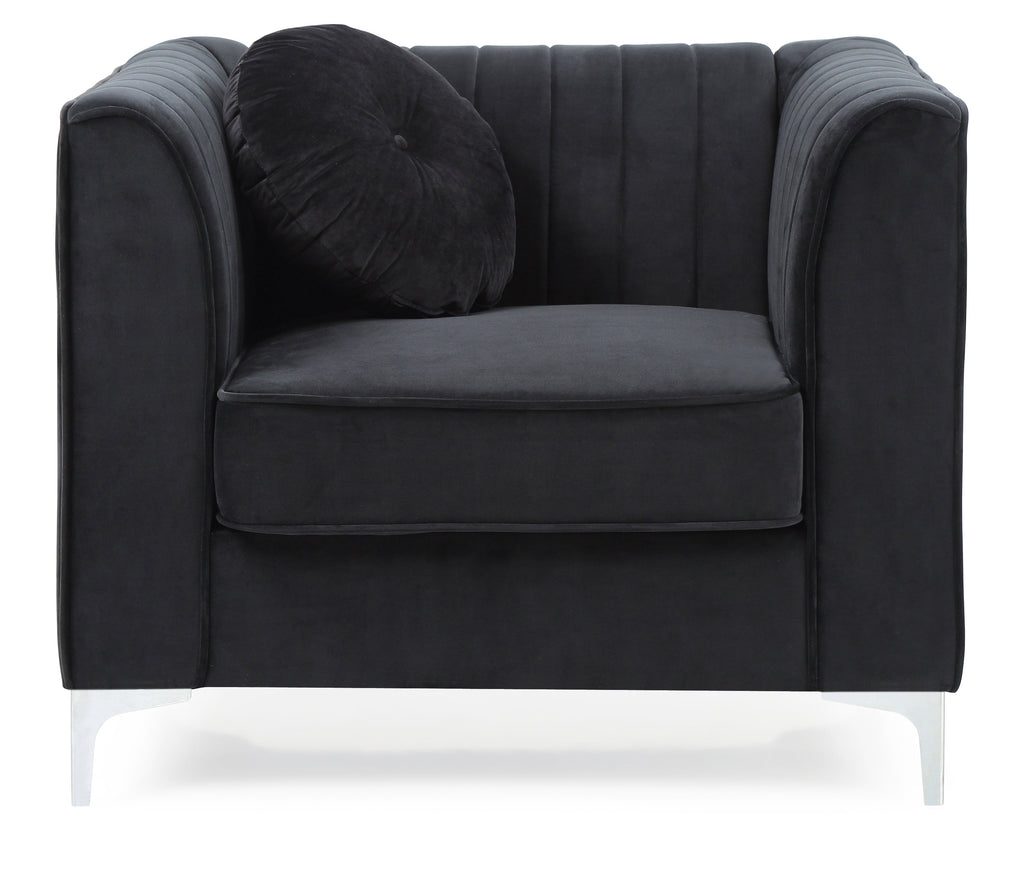 Sleek Modern Sloped Armchair