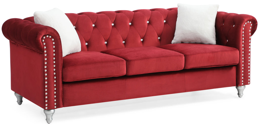 Raisa G869A-S Sofa - Burgundy