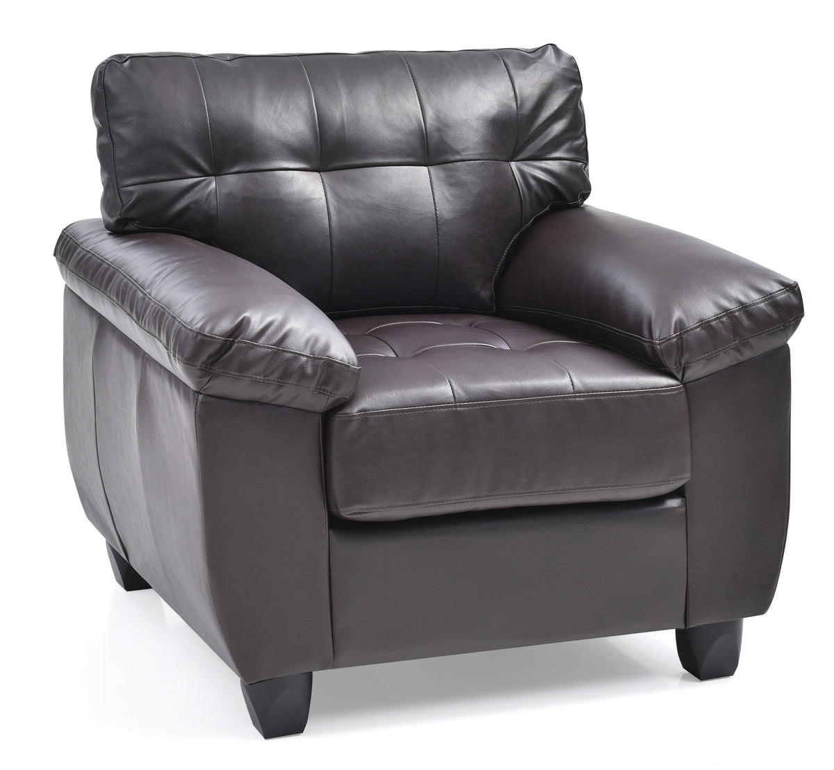 Contemporary Padded Chair In Cappuccino