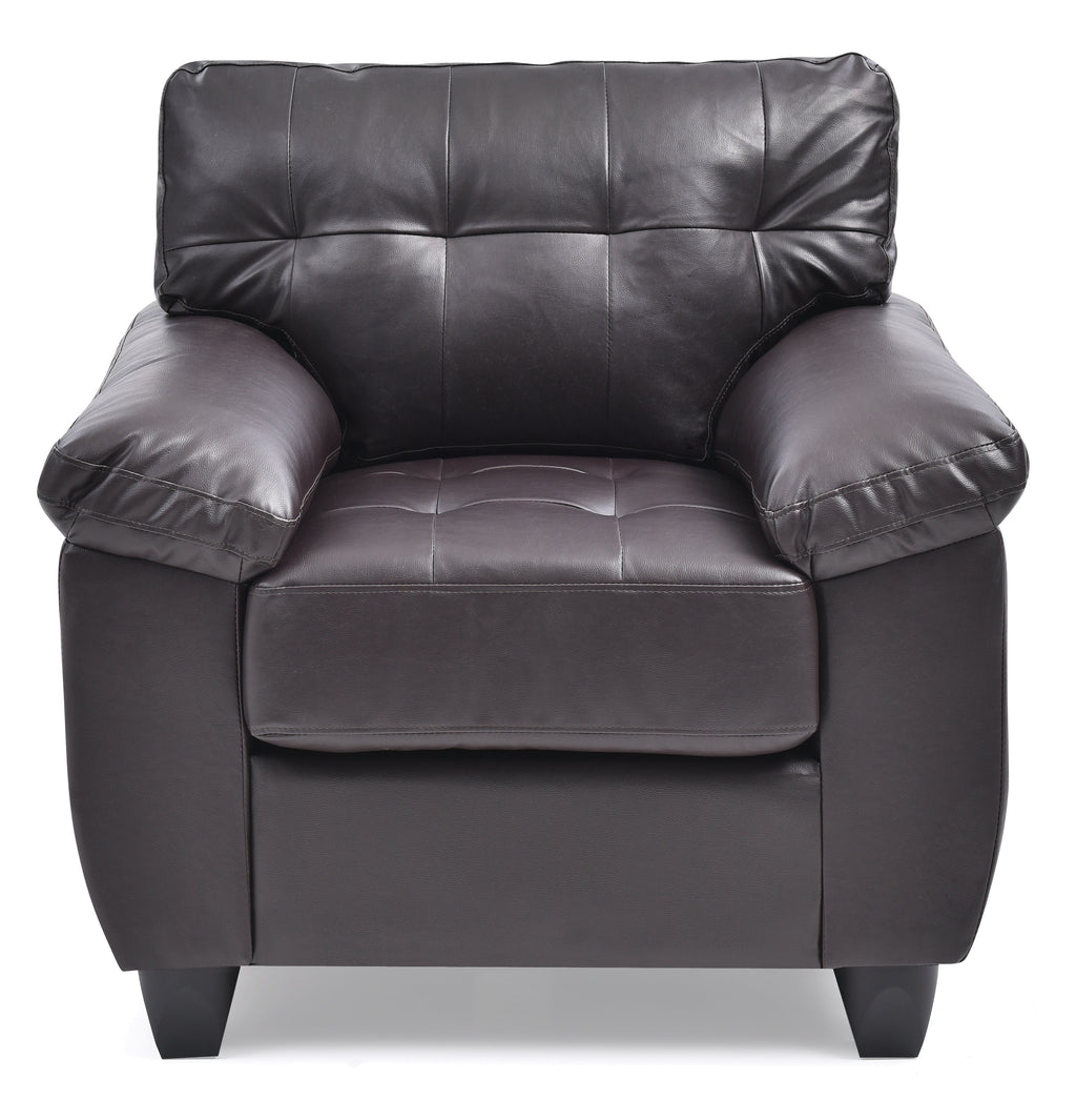 Contemporary Padded Chair In Cappuccino