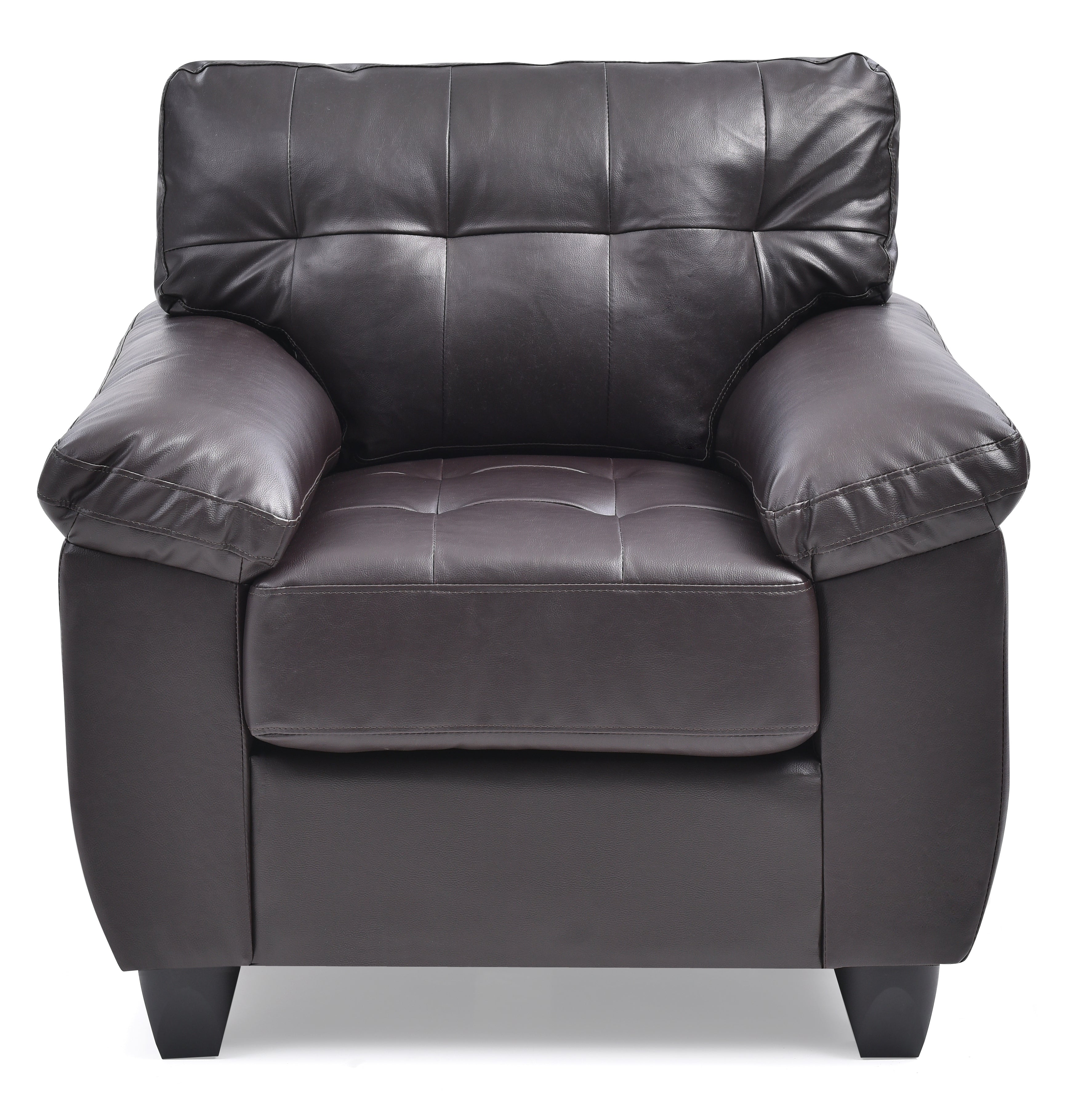 Contemporary Padded Chair In Cappuccino