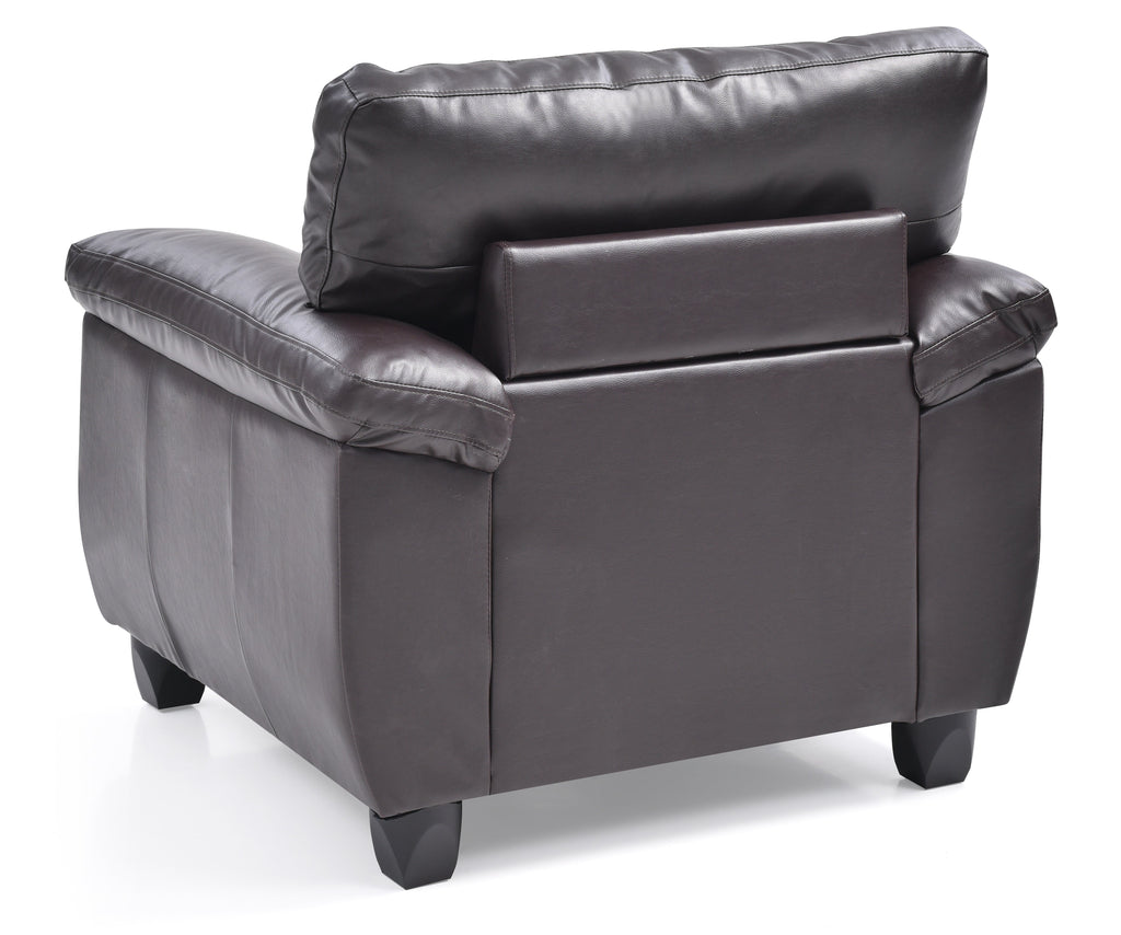 Contemporary Padded Chair In Cappuccino