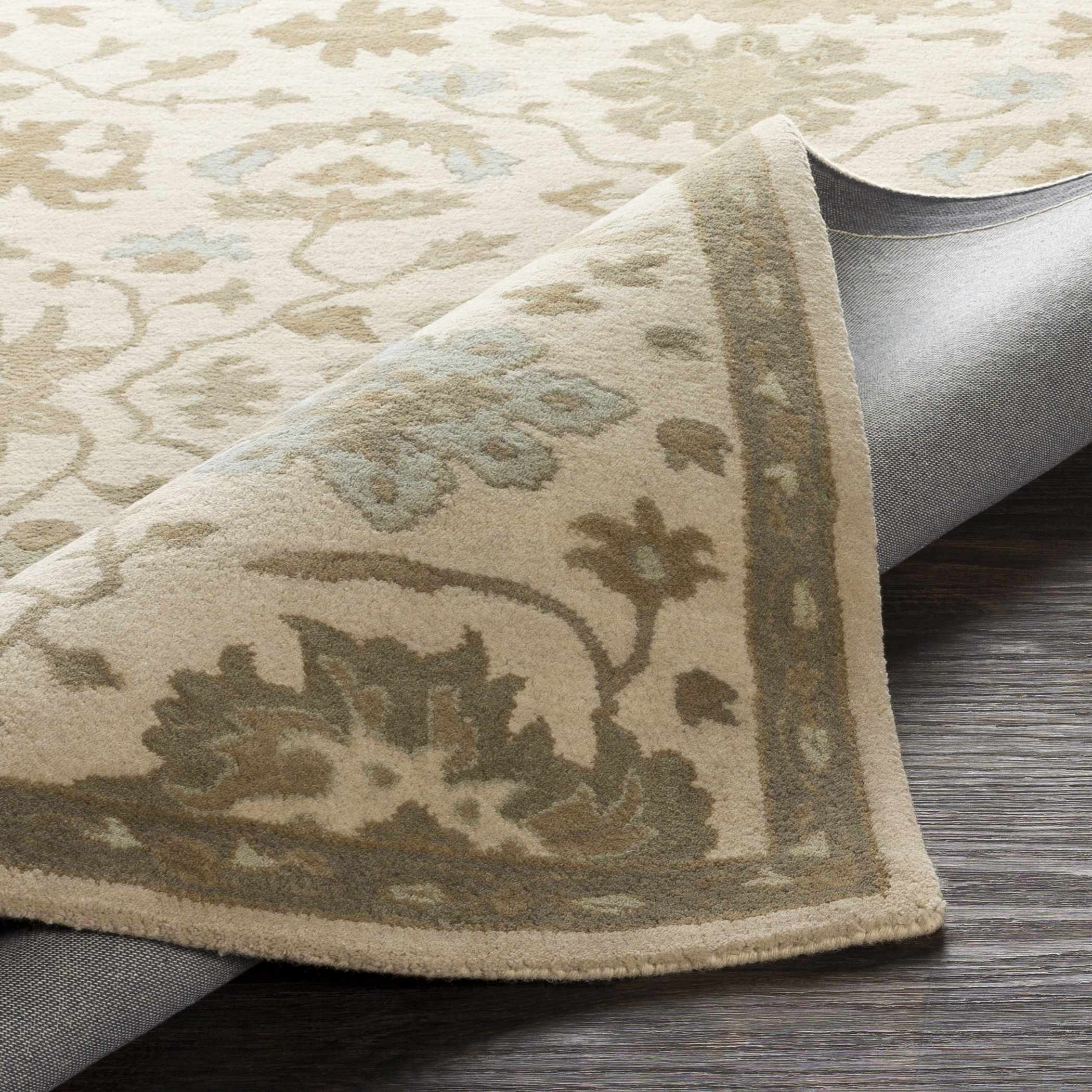Hazen 1197 Hand Tufted Light Beige Wool Rug