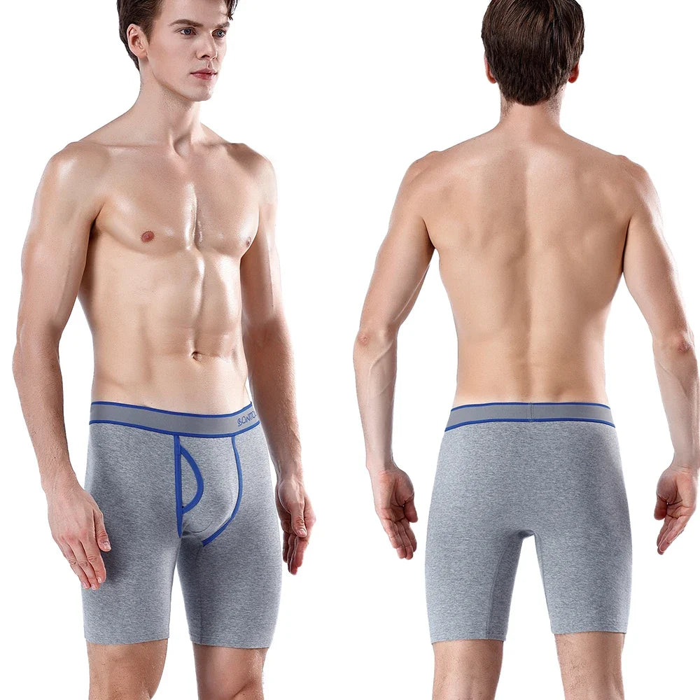 SRBONITOS Long Boxer For Men Underwear High Quality Cotton Men's Panties Man Underpants Boxershorts Shorts Sexy