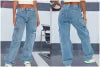 Custom High Quality Plus Size Loose Denim Pants for Women Retro Wide Leg Baggy Jeans Casual Style Workwear with Large Pocket