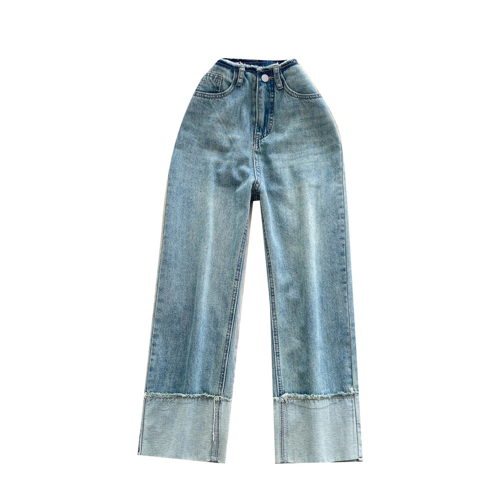 2025 Autumn Vintage Jeans Women Print High Waist Denim Pants Girls Outdoor Pants Wholesale