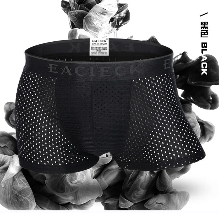 ANDERSON TALISCA Brand Silk Hollow New Mens Boxers Underwear Men Boxer Ropa Interio Man Penis Cueca Masculina Size M-3XL E248